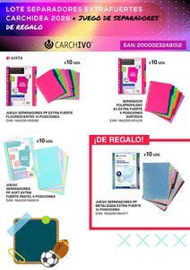 LOTE SEPARADORES EXTRAFUERTES CARCHIDEA 2026