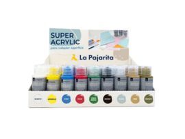 EXPOSITOR 54 PINTURA LA PAJARITA SUPER ACRYLIC 60M