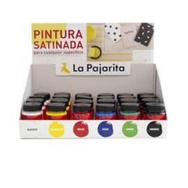 EXPOSITOR 24 PINTURA PAJARITA SATINADA 75 ML 6 COL