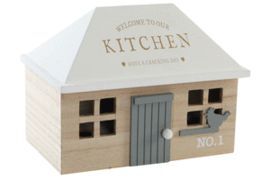 CAJA CASA MADERA MARRON