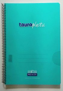 BLOC ESPIRAL PP 4º 90G 80H CUADRO 4MM VERDE MAR
