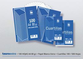 PAPEL 4º 80GR 500H LISO TAURO EXTRA