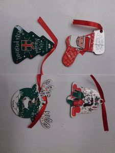 PACK 4 ADORNOS DE NAVIDAD DE MADERA SURTIDOS