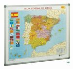 MAPA ESPAÑA 72X93 IMANTADO MARCO ALUMINIO