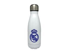 BOTELLA BLANCA DE ACERO 550ML REAL MADRID