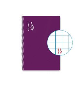 BLOC ESPIRAL 4º 50H 70GR CUADRO 6MM VIOLETA