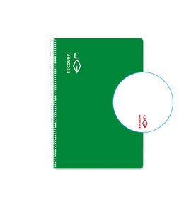 BLOC ESPIRAL 4º 100H 70GR CUADRO 4X4 MARGEN VERDE