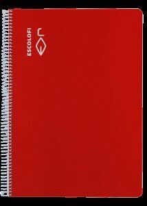 BLOC ESPIRAL FOLIO 50H 70GR PAUTA 3MM ROJO