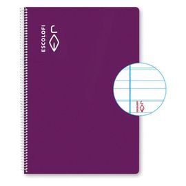 BLOC A4 40H 70G MONTESSORI PAUTA 5 MARGEN VIOLETA