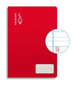 LIBRETA FOLIO 50H 70GR PAUTA MONTESSORI 5MM ROJO