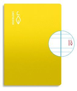 LIBRETA A4 50H 70GR PAUTA 3,5 MARGEN AMARILLO