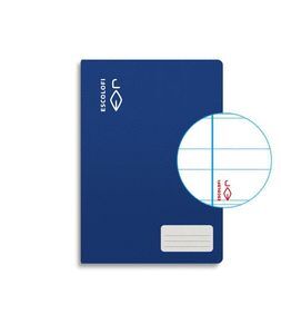 LIBRETA 4º 32H 70GR PAUTA MONTESSORI 3,5MM AZUL