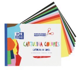 BLOC A4 10 HOJAS CARTULINA COLORES 170G