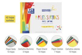 BLOC A4 42 HOJAS PAPELES COLORES STDS