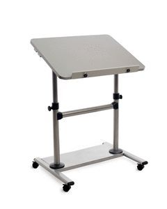 MESA ORDENADOR MULTIUSOS MOVIL AJUSTABLE GRIS ALUM
