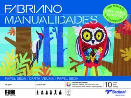 BLOC MANUALIDADES PAPEL SEDA 10H COLORES SURTIDOS