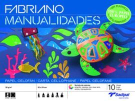 BLOC MANUALIDADES PAPEL TRANSPARENTE CELOFAN 10H