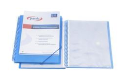 CARPETA 30 FUNDAS ESPIRAL GOMA PERSONALIZABLE AZUL