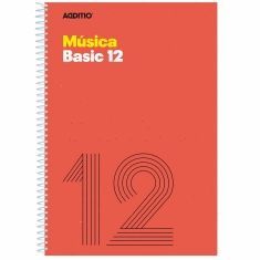 CUADERNO ESPIRAL Fº MUSICA BASIC 12 PENTAGRAMAS 20 HOJAS