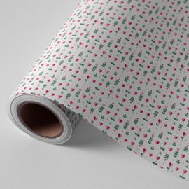 PAPEL REGALO BOBINA 31CM 2K FLORES CORAZONES