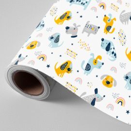 PAPEL REGALO BOBINA 31CM 2K INFANTIL PUPPIES