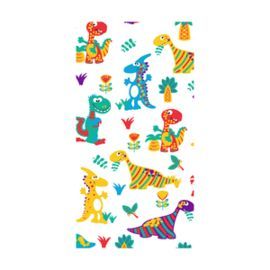 PAPEL REGALO BOBINA 62CM 4KG INFANTIL BLANCO/DINOS