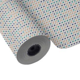 PAPEL REGALO BOBINA 31CM 2K TODO AÑO PUNTOS AZULES