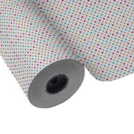 PAPEL REGALO BOBINA 62CM 4K TODO AÑO PUNTOS ROJOS