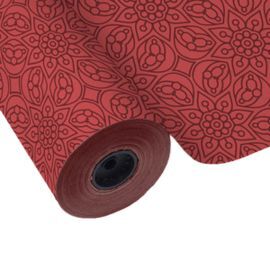 PAPEL REGALO BOBINA 62CM 4K TODO AÑO MANDALA ROJO