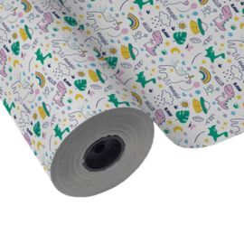 PAPEL REGALO BOBINA 62CM 4K INFANTIL DINOSARIOS Y