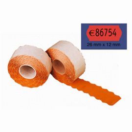 ROLLO ETIQUETAS 26X12 NARANJA REM
