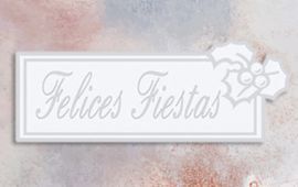 ETIQUETAS PLATA FELICES FIESTAS ROLLO 300U 63X24