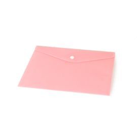 SOBRE PORTADOCUMENTOS PP A4 CON BROCHE ROSA PASTEL