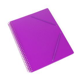 CARPETA ESPIRAL 30 FUNDAS A4 BOLSILLO LILA PASTEL