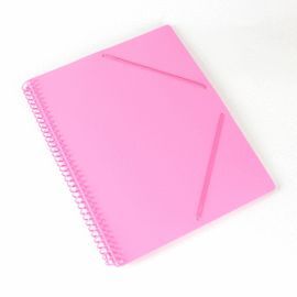 CARPETA ESPIRAL 40 FUNDAS A4 BOLSILLO ROSA PASTEL