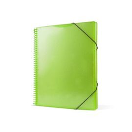 CARPETA ESPIRAL 50 FUNDAS A4 VERDE CON BOLSILLO