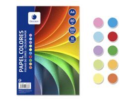 100 HOJAS A4 80GRS COLORES