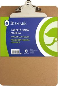CARPETA MADERA PINZA METALICA BISMARK A4