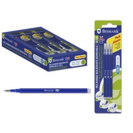 RECAMBIO AZUL BOLIGRAFO BORRABLE BISMARK BLISTER 3