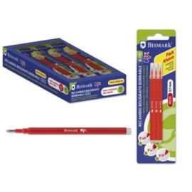 RECAMBIO ROJO BOLIGRAFO BORRABLE BISMARK BLISTER 3