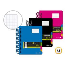 BLOC PP A5 160H 90 GRS 4 SEPARADORES CUADRO RO