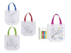 BOLSA PARA COLOREAR + 4 ROTULADORES LAVABLES Y STI