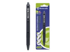 BOLIGRAFO BORRABLE BISMARK CON CLIP NEGRO BL1 12U