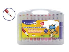ROTULADORES INFANTILES PINCEL CON SELLO 24 COLORES