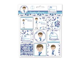 TARJETAS ADHESIVAS NIÑO MI PRIMERA COMUNION