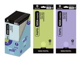 PAPEL SEDA LISO COLORES PASTELES BOLSA 5 HOJAS