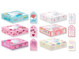 CAJA PLEGABLE PARA REGALO DECORADA CON VENTANA