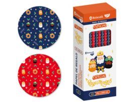 EXPOSITOR 50 ROLLO PAPEL DE REGALO REYES MAGOS 70X