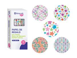 EXPOSITOR 50 ROLLO PAPEL DE REGALO TODO TIEMPO 70X