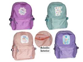 MOCHILA PARCHE HAPPY SURTIDAS